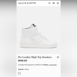 All Saints Pro Leather High Top Sneakers 8